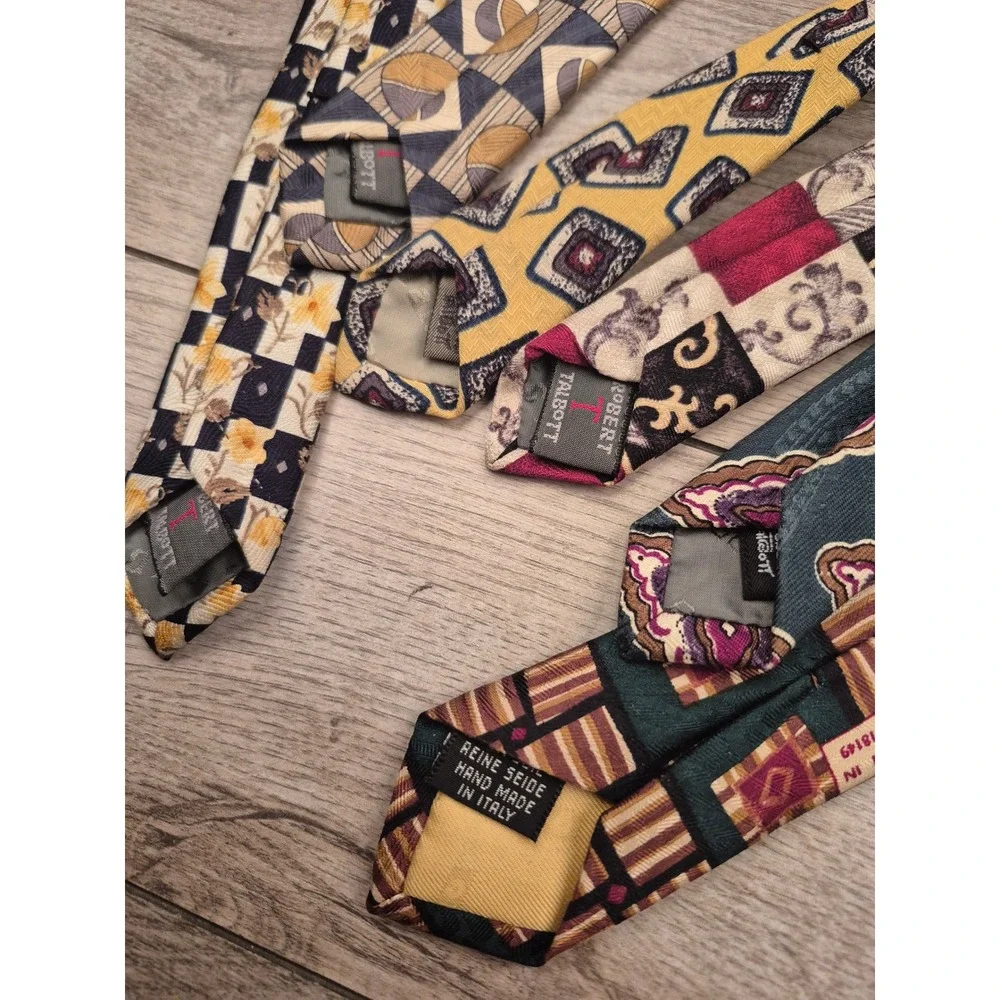 Lot of 6 Robert Talbott & Designer‎ Silk Ties Mens Geometric Floral Abstract VTG